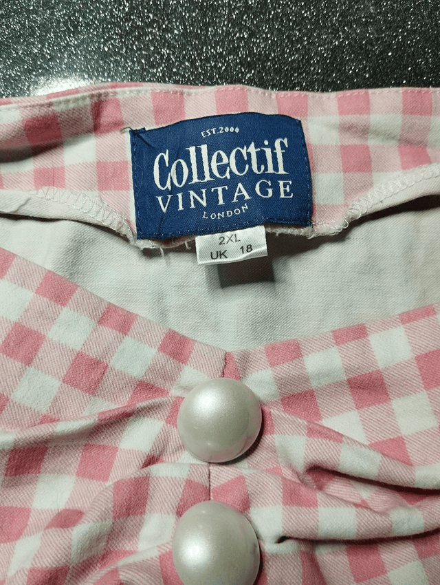 Blouse Collectif Vichy Rose T42/44 ( Blouse Collectif Pastel Ginghan size 14/16 )