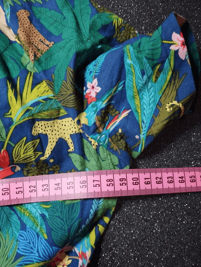 Robe Banned Rétro 50s Jungle Fever Swing in Blue T46