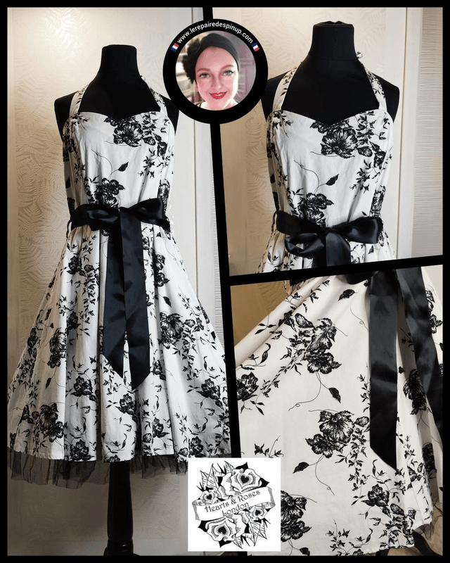 Robe Hearts Roses Floral Print Circle T46