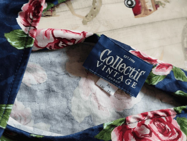 Blouse Collectif Maria Bloom Neck Roses Floral T44/46