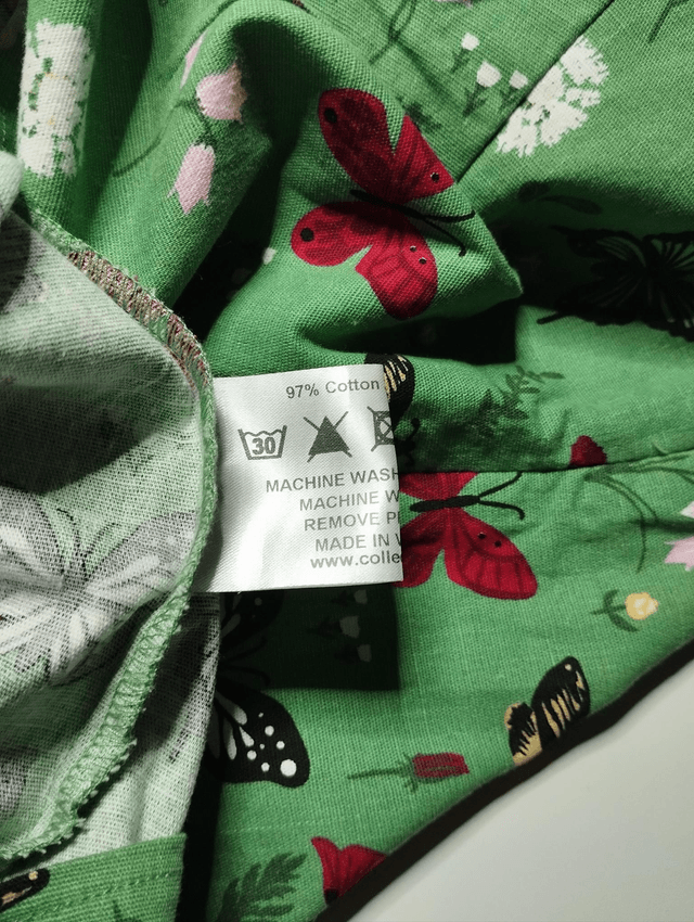 Blouse Collectif Dolorès Green Butterfly T42/44