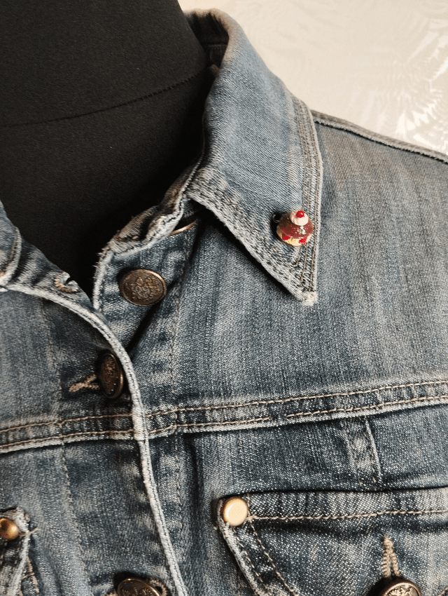 Veste Jeans Customisée Cupcake T46