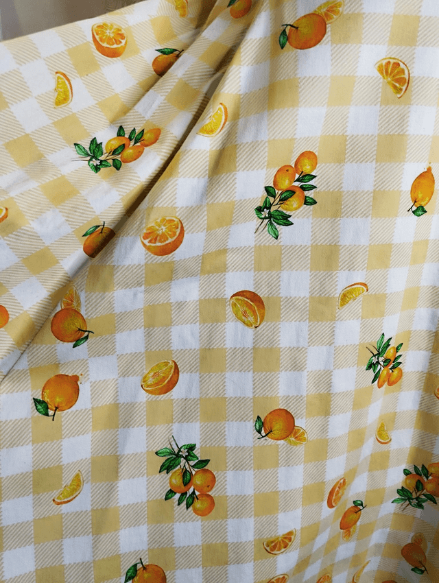 Robe Hearts & Roses Marianne Gingham Orange in Yellow & white T40