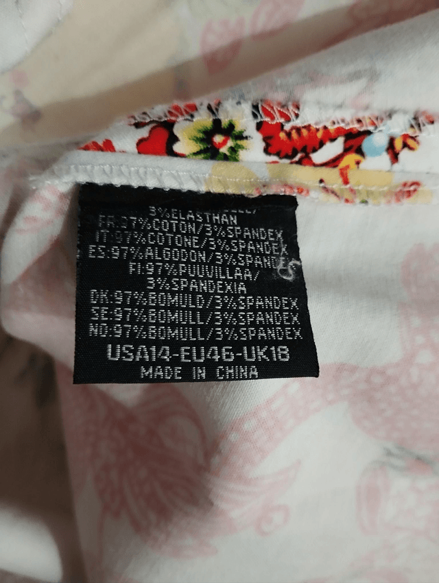 Robe Hearts Roses Susan Floral in White T46