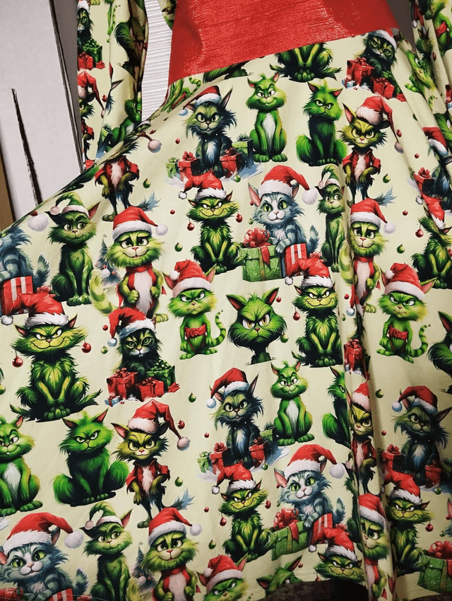 Robe Lysa Green Cats Christmas Grinch T42/48