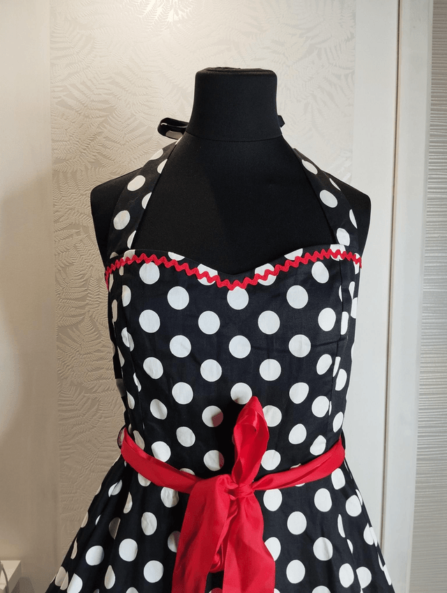 Robe dos-nu Ilover noir polka T44