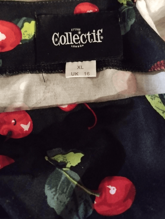 Robe Collectif Dolorès Black Cherry Swing T44 