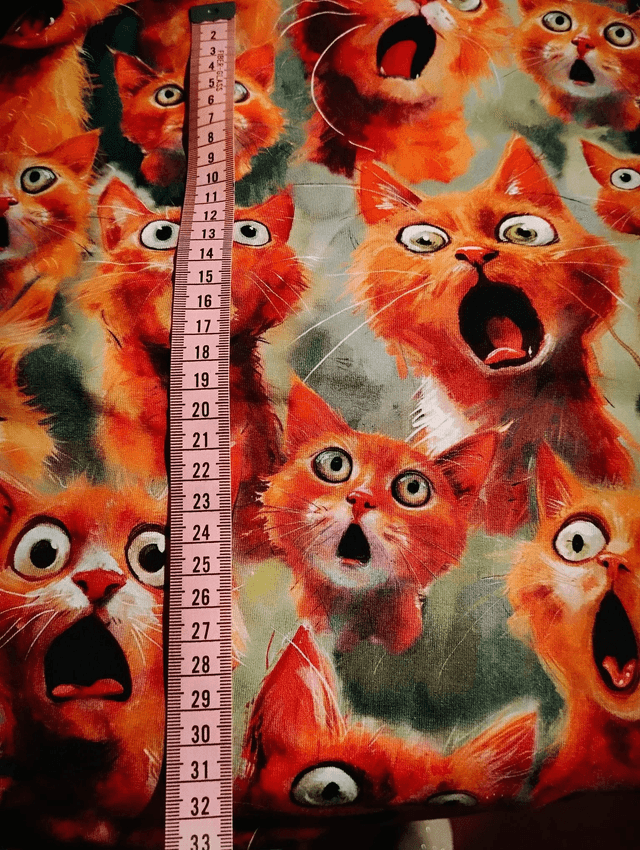 Tissu Jersey Chats surpris POUR COMMANDE 