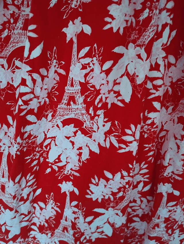 Robe Lindy Bop Bailee Eifeel Floral Red T44