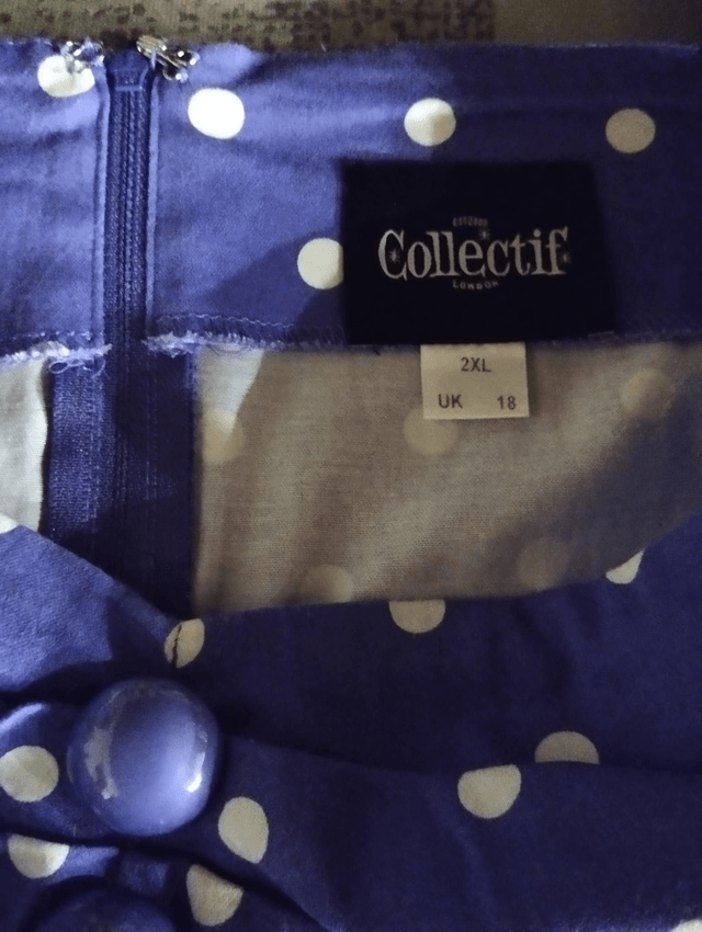 Robe Collectif Dolorès Violet Polka T46/48 