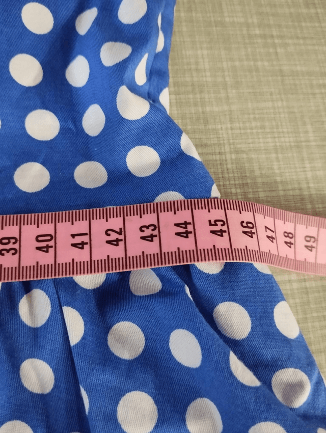 Robe Lindy Bop Polka dot bleu T44