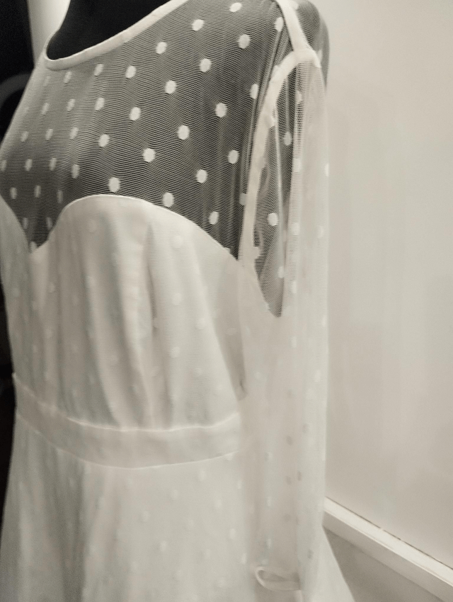 Robe Dolly Dotty Madeline White Mesh Polka T46