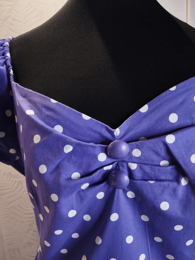 Robe Collectif Dolorès Violet Polka T46/48 