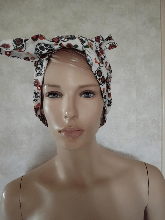 Bandeau Cheveux Modèle Skull beige