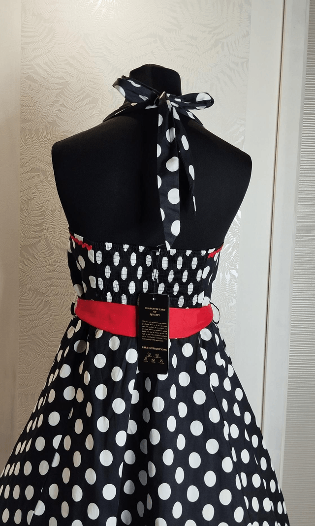 Robe dos-nu Ilover noir polka T44