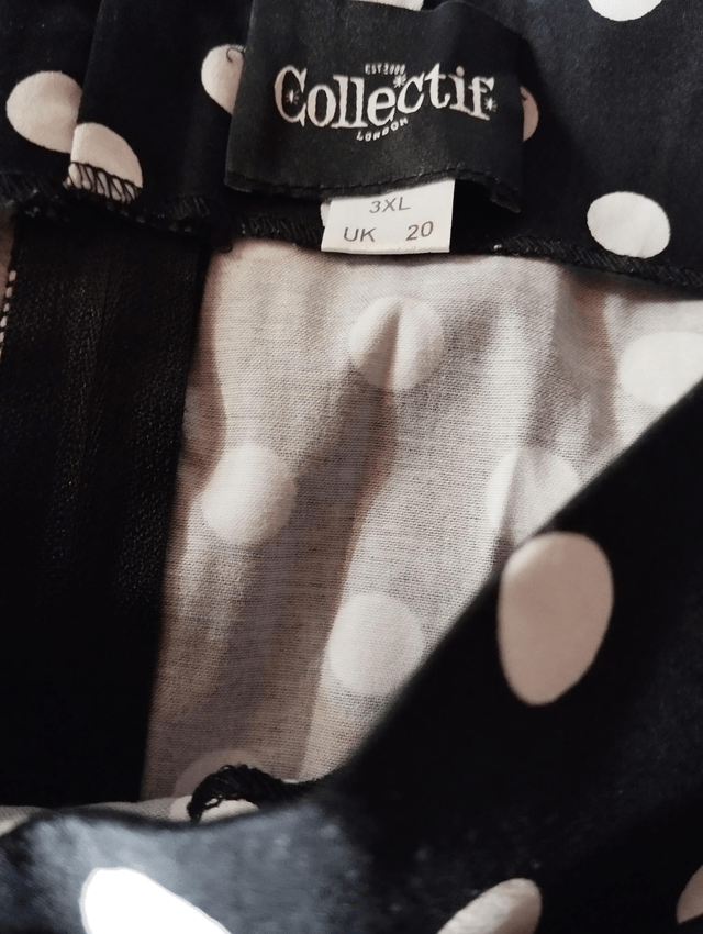 Robe Collectif Dolorès Noir Polka T48 