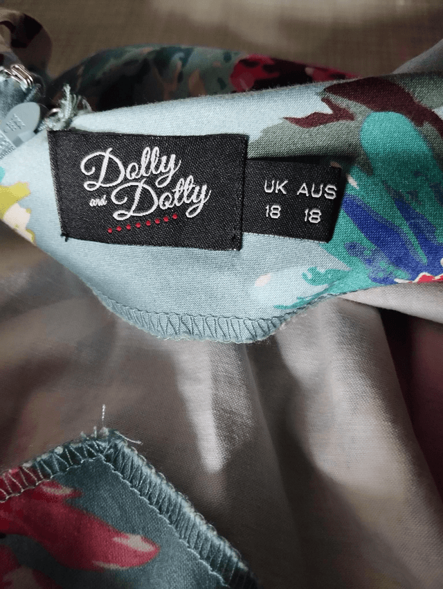 Robe Dolly Dotty Lily Floral in Blue T46