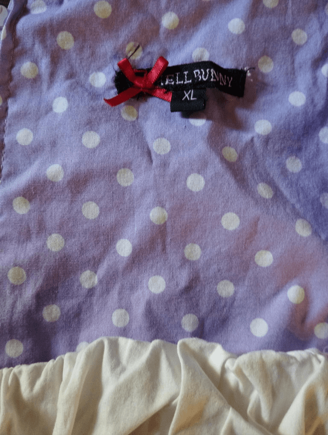 Robe Hell Bunny Lila polka T44