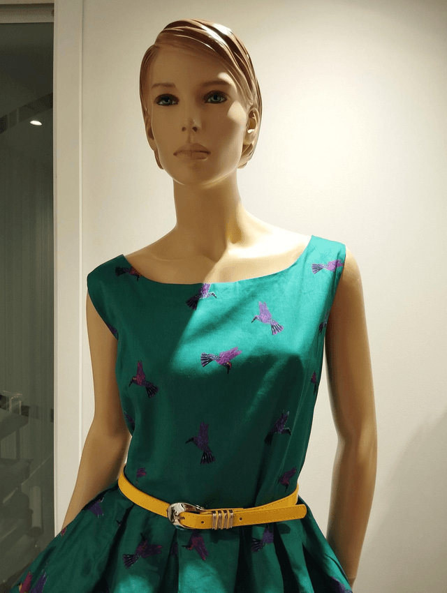 Robe Lindy Bop Lana Teal Tropical Birds T46 