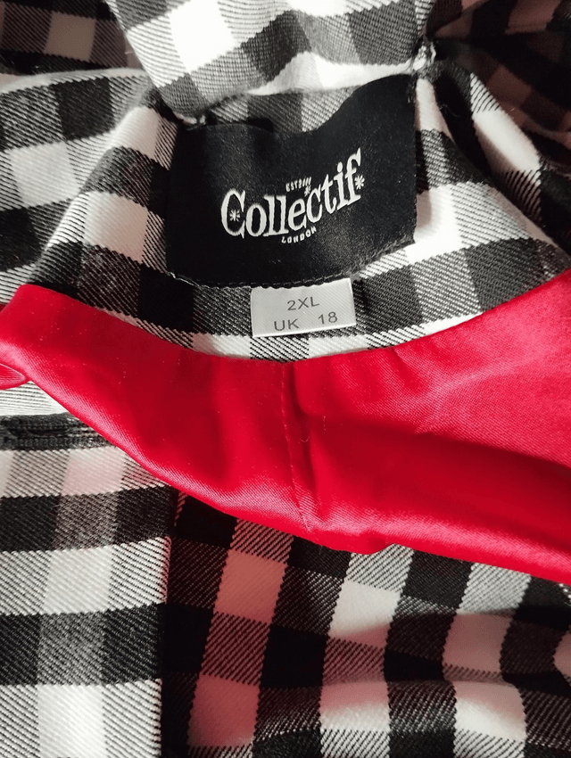 Veste Collectif Lorinna Ginghan Black & White T46