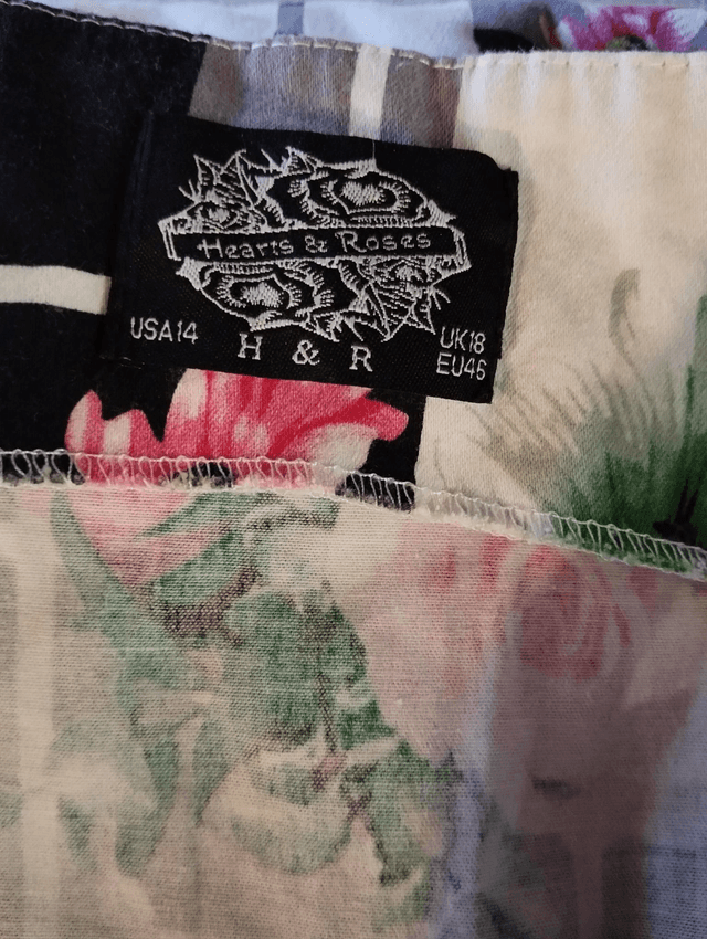 Robe Hearts & Roses Damier Floral T44/46