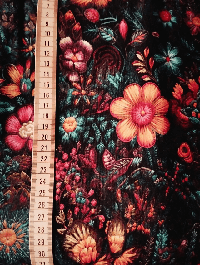 Tissu French Terry Fleurs Brodées POUR COMMANDE 