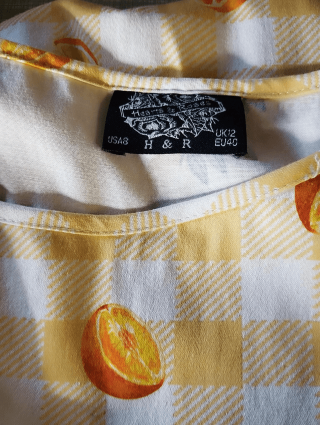 Robe Hearts & Roses Marianne Gingham Orange in Yellow & white T40