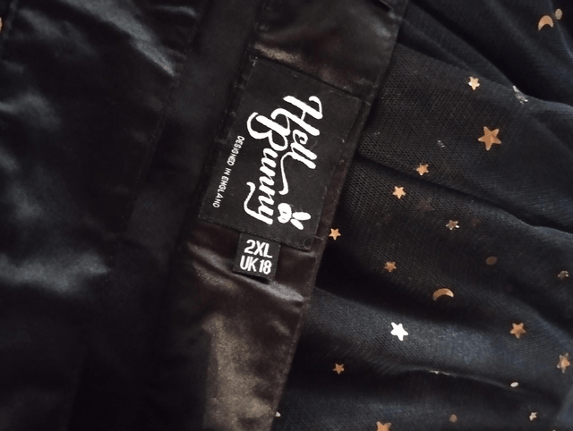 Jupe Hell Bunny Gold star T48