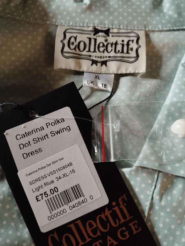 Robe Collectif Caterina Polka Dot Shirt Swing T44/46