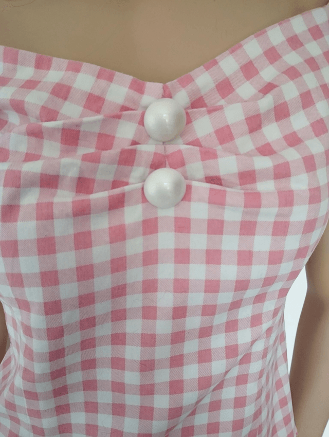 Blouse Collectif Vichy Rose T42/44 ( Blouse Collectif Pastel Ginghan size 14/16 )