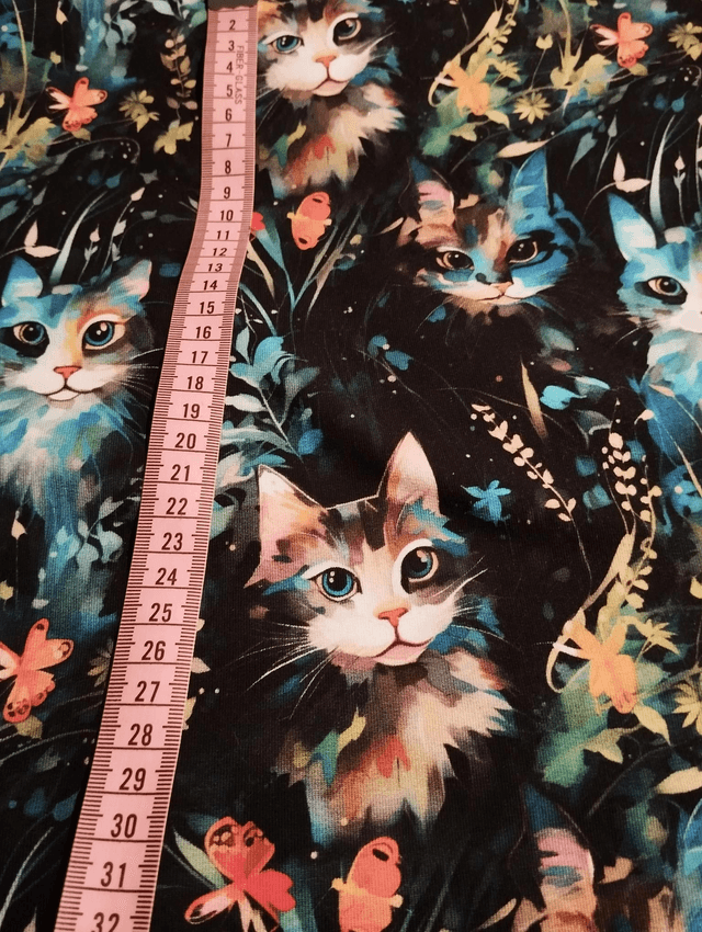 Tissu French Terry Cats multi 