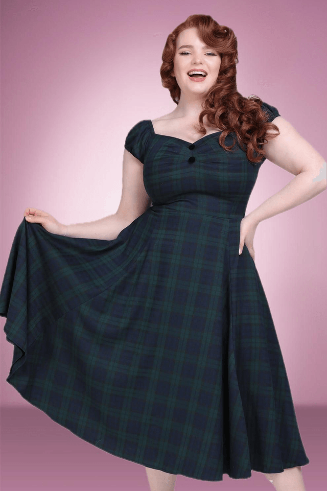 Robe Collectif Dolorès Black watch Cheeck T46