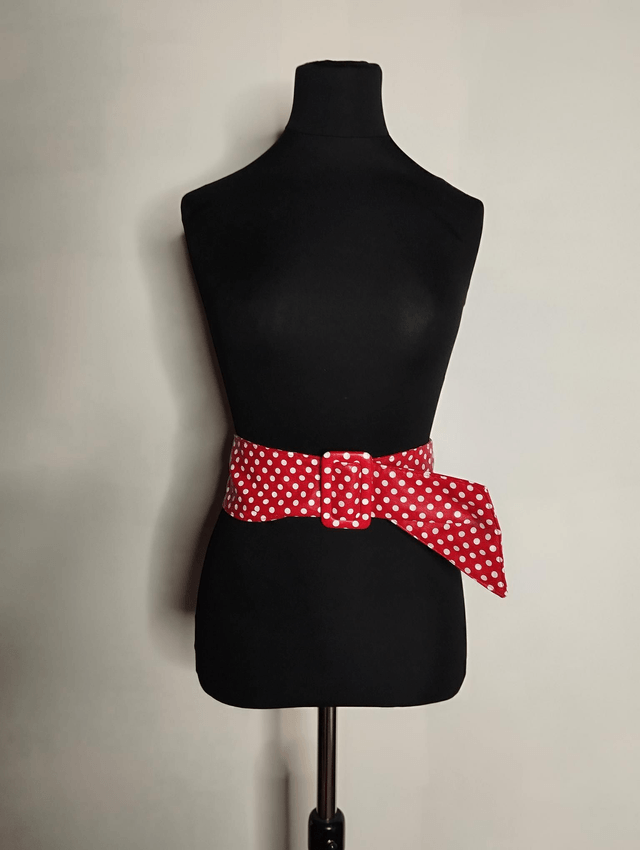Ceinture réglable rouge polka