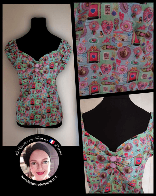 Blouse Lily Modèle Multi T46/50 ( Lily Blouse Model Multi size 18/22 )