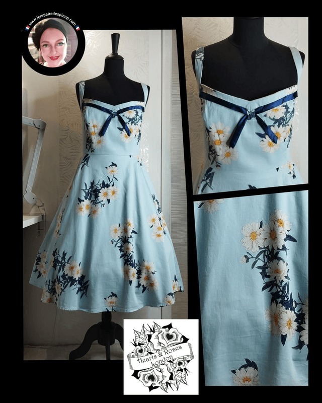 Robe Hearts &amp; Roses Vintage Blue Daisy T48/50