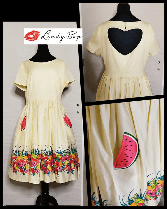 Robe Lindy Bop Brittany Watermelon Border T46