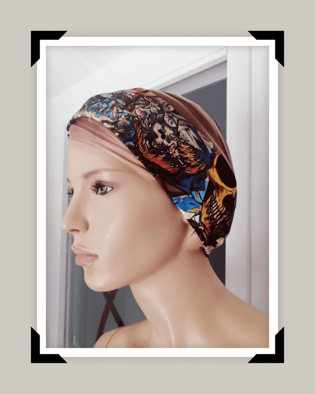 Bandeau Cheveux Modèle Skull Multicolore 