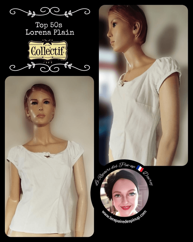 Top Collectif 50s Lorena PlainT40/42 ( Top 50s Lorena plain from the Collectif brand size 12/14 )