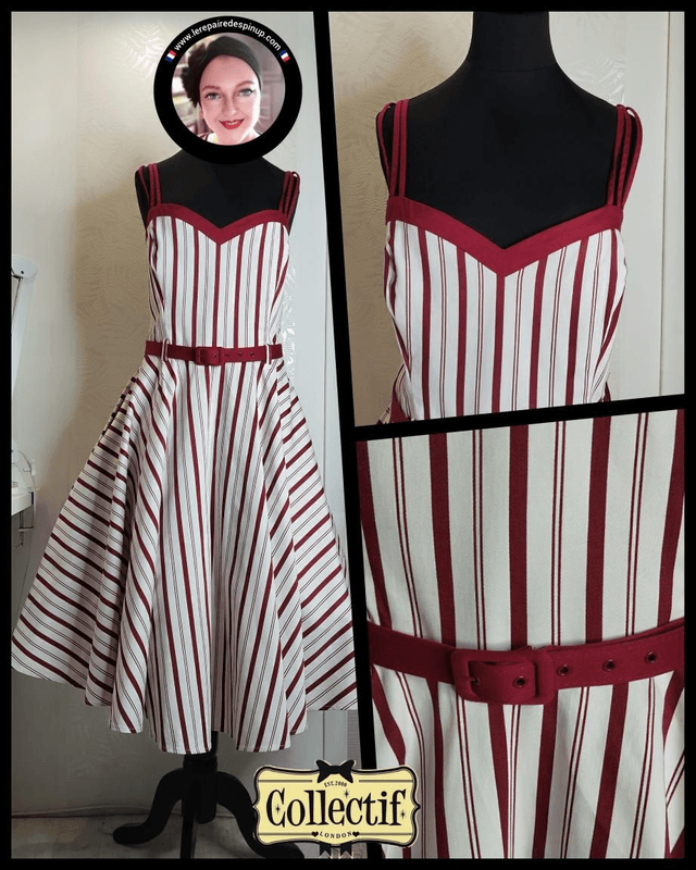 Robe collectif Nova Candy Stripe Swing T44
